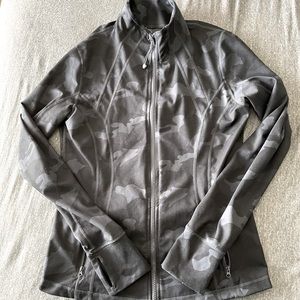 Black and grey camo zip up